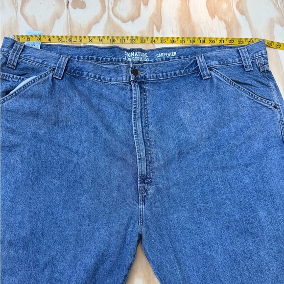 Levi Strauss Signature Men's Big & Tall Carpenter Jeans, Light Indigo, W52 X 30L - Picture 11 of 14